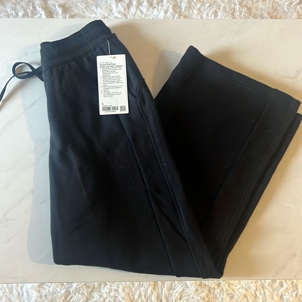Scuba mid rise wide leg pant - regular
